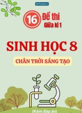 Tuyển tập 16 Đề thi giữa Kì 1 môn Sinh Học 8 sách Chân Trời Sáng Tạo (Kèm đáp án)